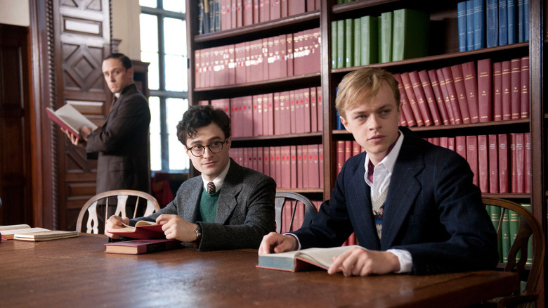 Daniel Radcliffe and Dane DaHaan in library