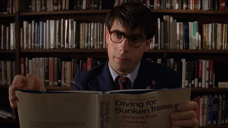 Jason Schwartzman reading in library