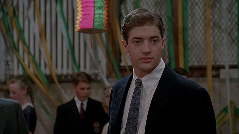 Brendan Fraser in school gym