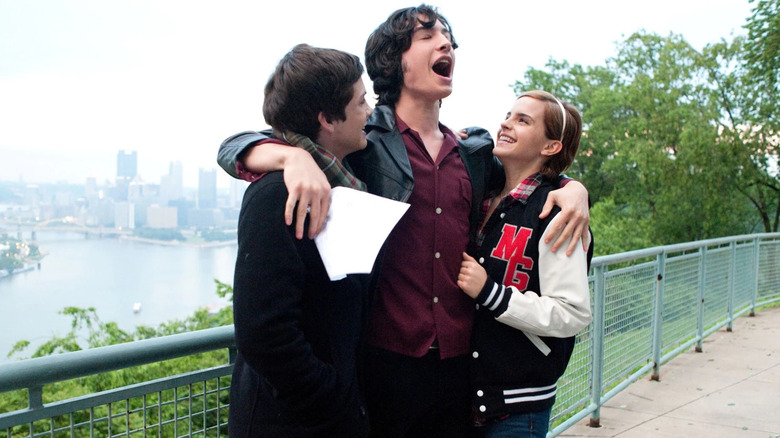 Logan Lerman Ezra Miller Emma Watson excited