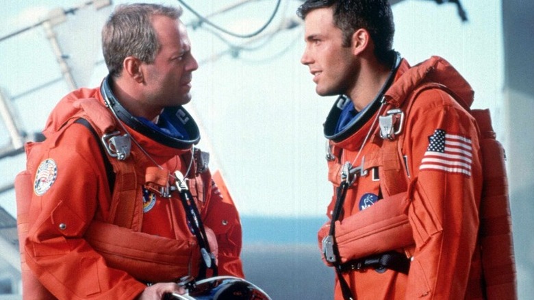 Armageddon Bruce Willis and Ben Affleck have a heart-to-heart