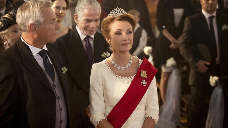 Jane Seymour as Queen Isadora at state event in A Royal Christmas