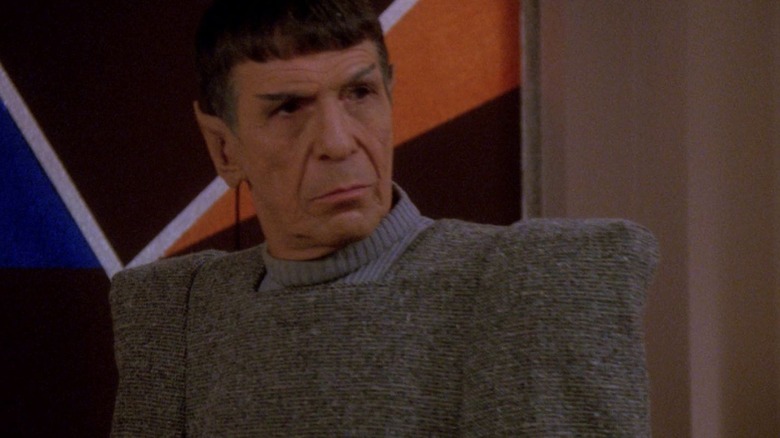 Spock (Leonard Nimoy) wears Romulan clothes in Star Trek: The Next Generation