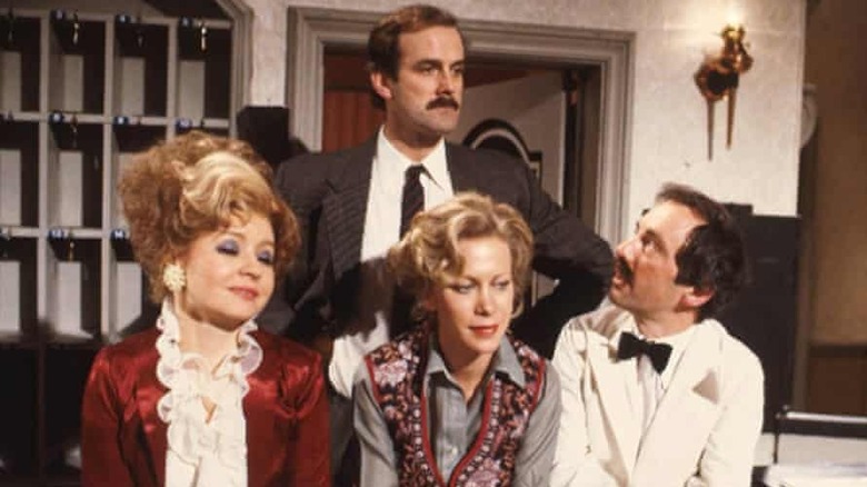 The hotel staff on Fawlty Towers