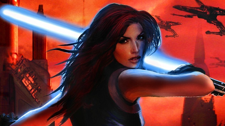 Mara Jade with lightsaber