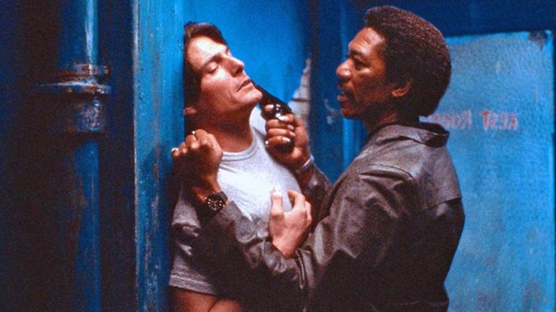 Christopher Reeve and Morgan Freeman in Street Smart