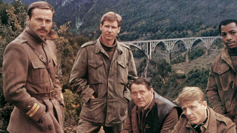 Harrison Ford and soldiers