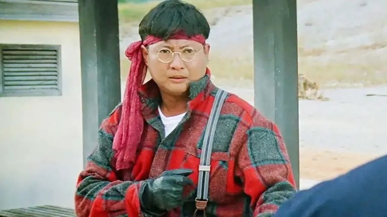 Sammo Hung plaid coat