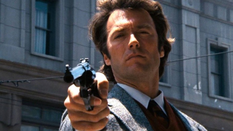 Clint Eastwood pointing gun