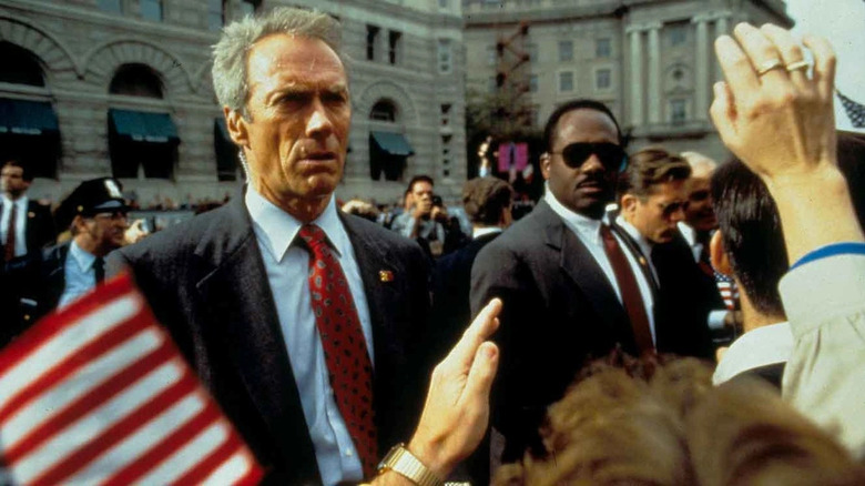 Clint Eastwood in a crowd
