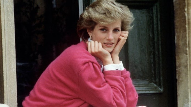 Princess Diana looking at camera 