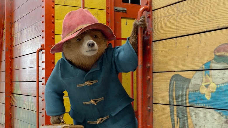 Paddington on train in "Paddington 2"