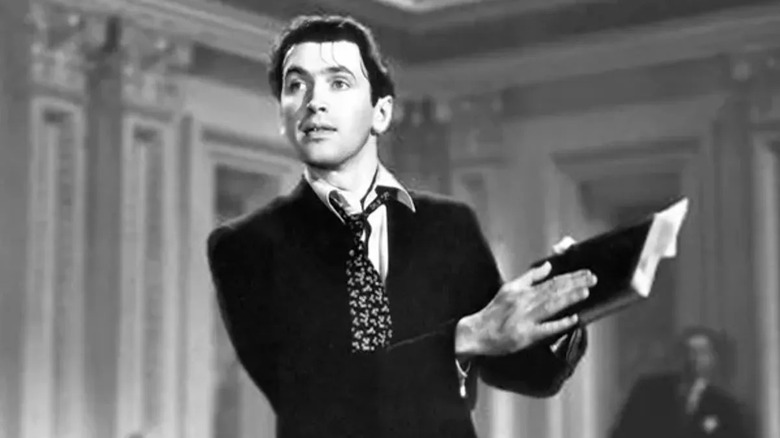 Jefferson Smith (James Stewart) begins his filibuster on the Senate floor in Mr. Smith Goes to Washington