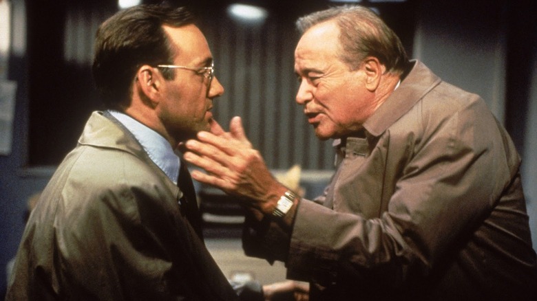 Jack Lemmon argues with Kevin Spacey