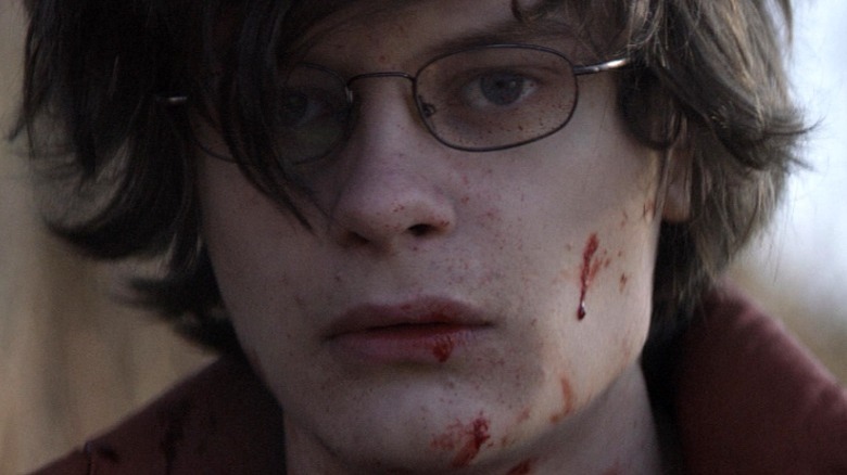 Charlie Tahan bloody face