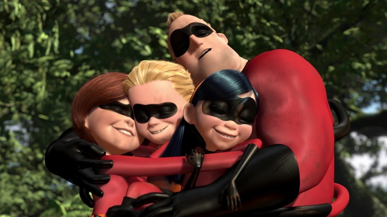 The Parr family in The Incredibles