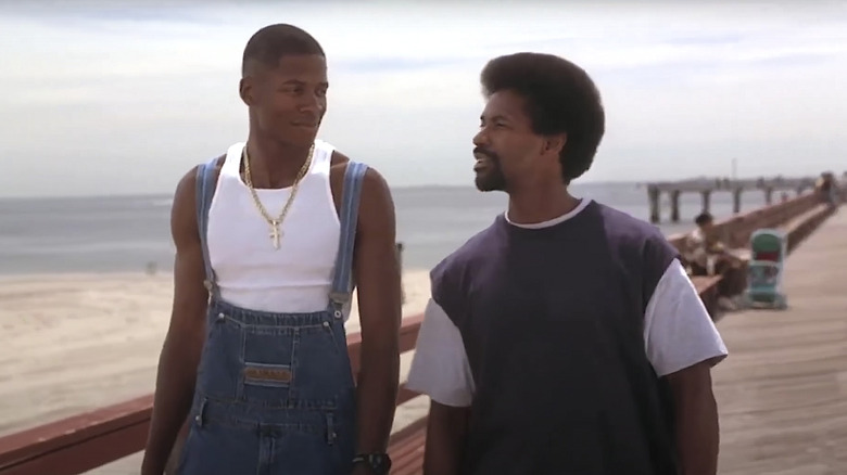 Ray Allen Denzel Washington walk along boardwalk