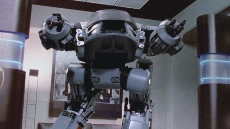 ED-209 aiming weapons