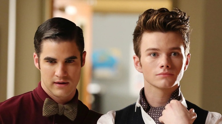 Darren Criss Chris Colfer formal clothes bowtie Glee