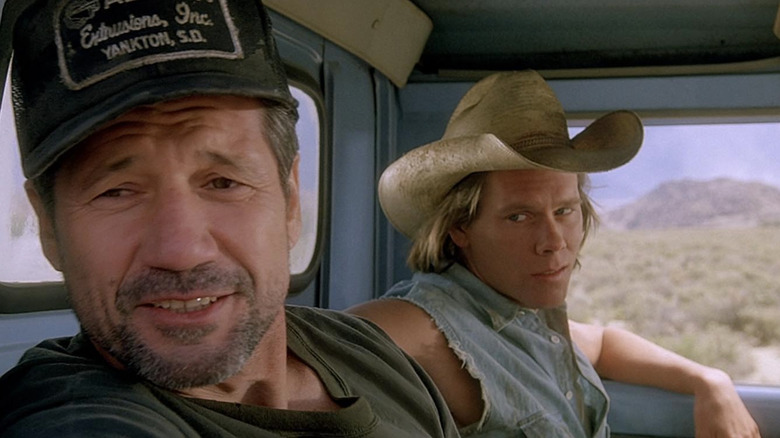 Earl and Val in the truck in Tremors