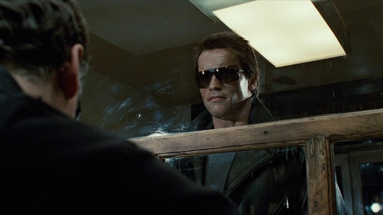 The T-800 at a police station in The Terminator