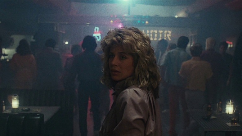 Sarah Connor looking scared in The Terminator