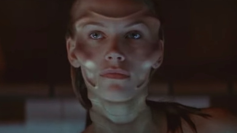 Natasha Henstridge with infected face