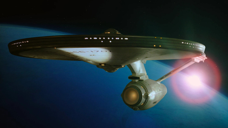 The new U.S.S. Entertpise flying in space in Star Trek: The Motion Picture