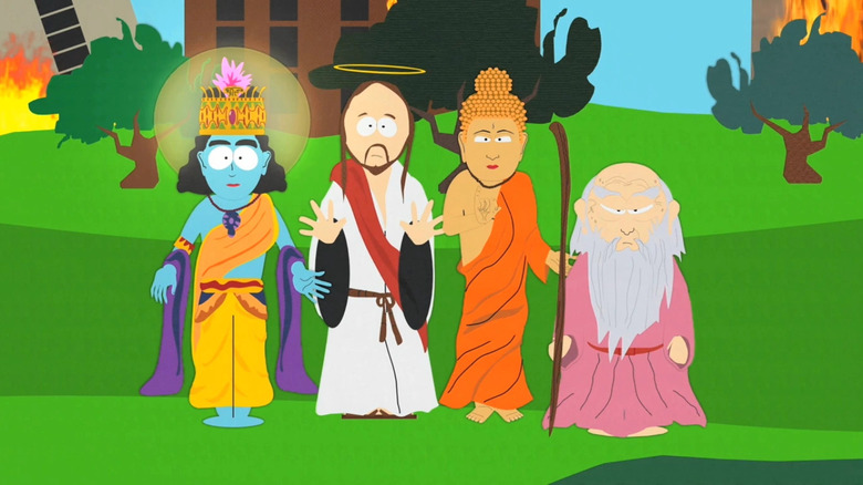 Krishna, Jesus Christ, Buddha and Lao Tzu on South Park