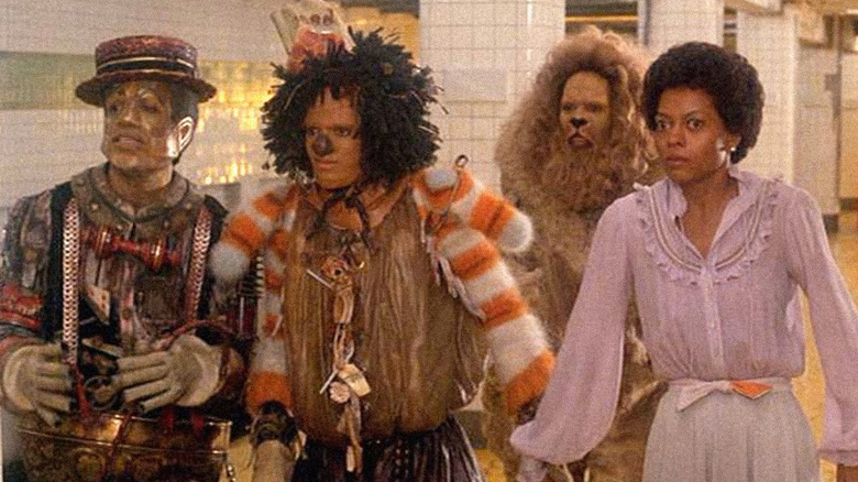 Nipsey Russel, Michael Jackson, Ted Ross, and Diana Ross in The Wiz