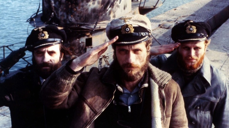 Three sailors aboard Das Boot in The Boat