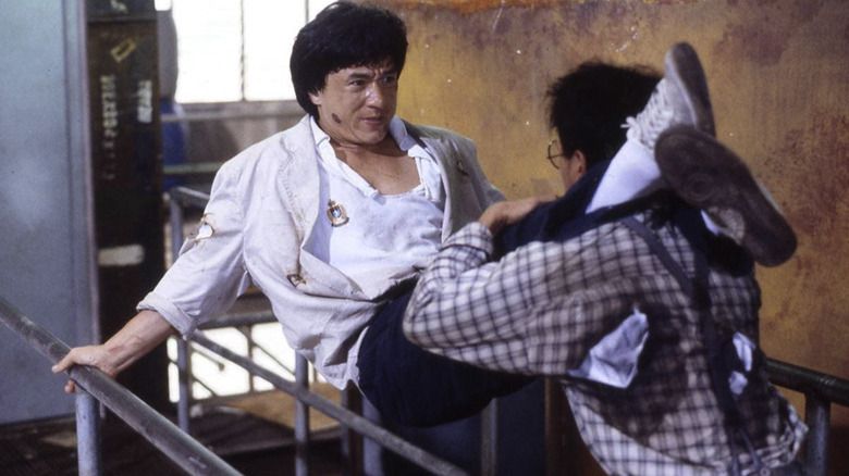 Jackie Chan leg lock