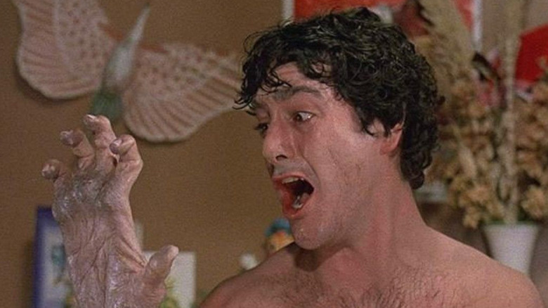 David Naughton transforms into a beast in An American Werewolf in London (1981)