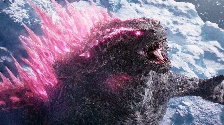 Godzilla x Kong O Novo Império Godzilla rosa 