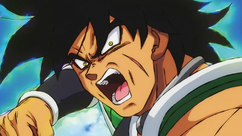 Broly roaring furiously