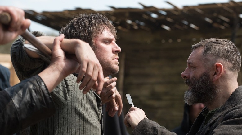 Dan Stevens faces down razor blade