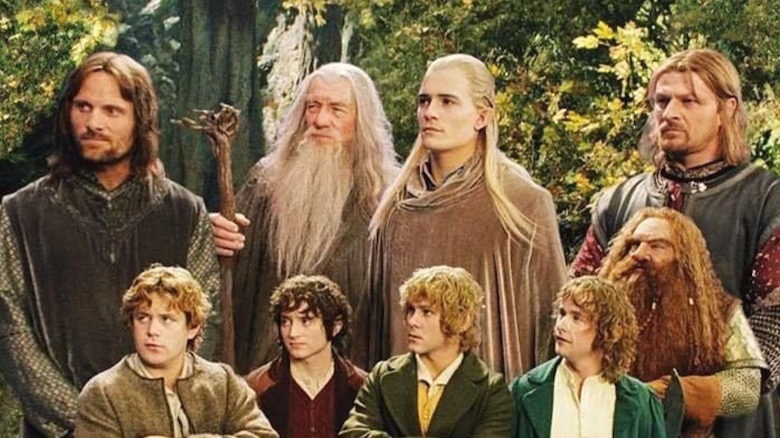 The Fellowship together, from Dunedain to Dwarf.