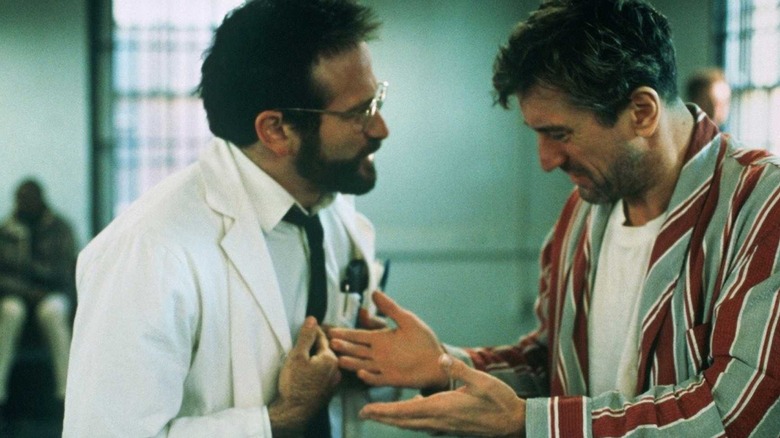 awakenings robin williams robert de niro tie pajamas