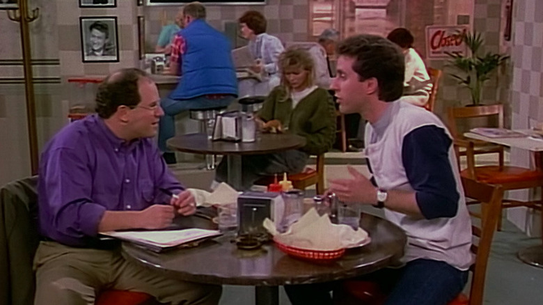 Jerry Seinfeld and George get a meal at a diner