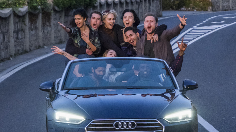 The sense8 cluster goes for a drive