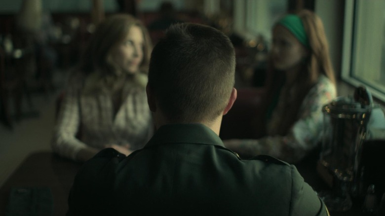 a young Darlene and Jacob Snell at the diner