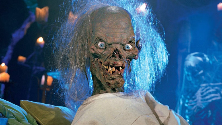 The Cryptkeeper dressed as a patient in Tales from the Crypt