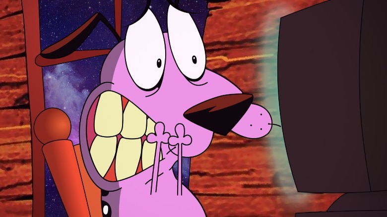 Courage the cowardly dog frightened