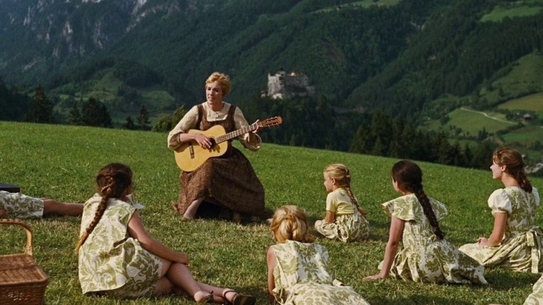 Governess serenades children