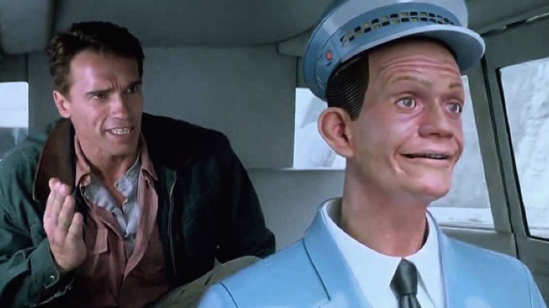 Arnold Schwarzenegger and robot driver,