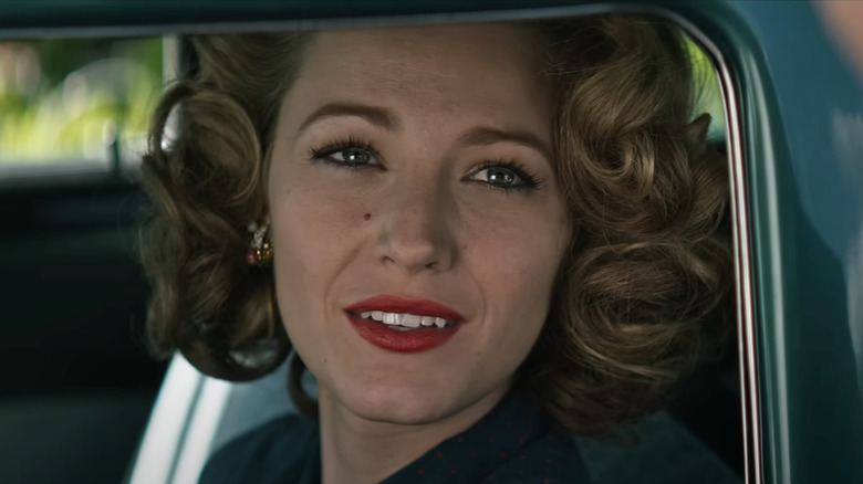 Blake Lively's Adaline Marie Bowman looks out of a car window in The Age of Adeline