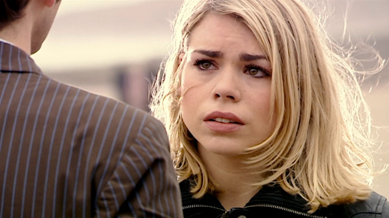 The 10th Doctor and Rose Tyler saying farewell in Doctor Who