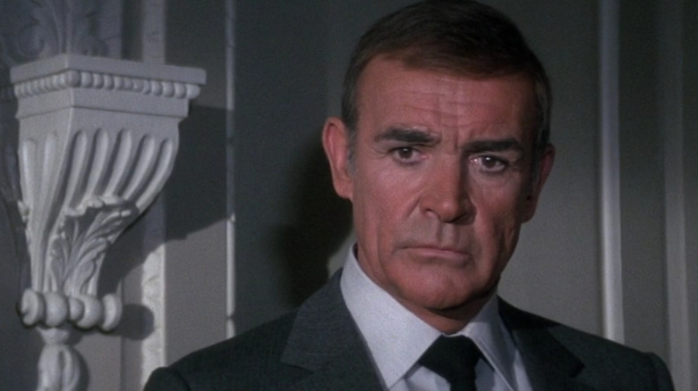 Sean Connery as James Bond gazing at someone in Never Say Never Again