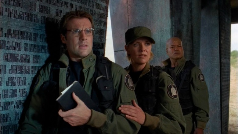 The SG-1 crew in the Lost City episode of Stargate SG-1