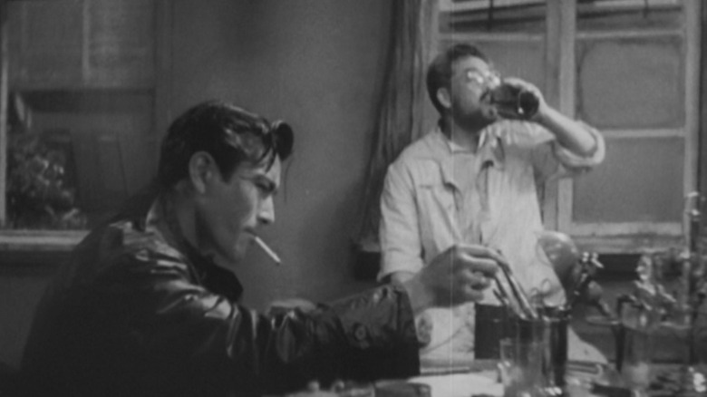 Toshiro Mifune and Takashi Shimura in Drunken Angel